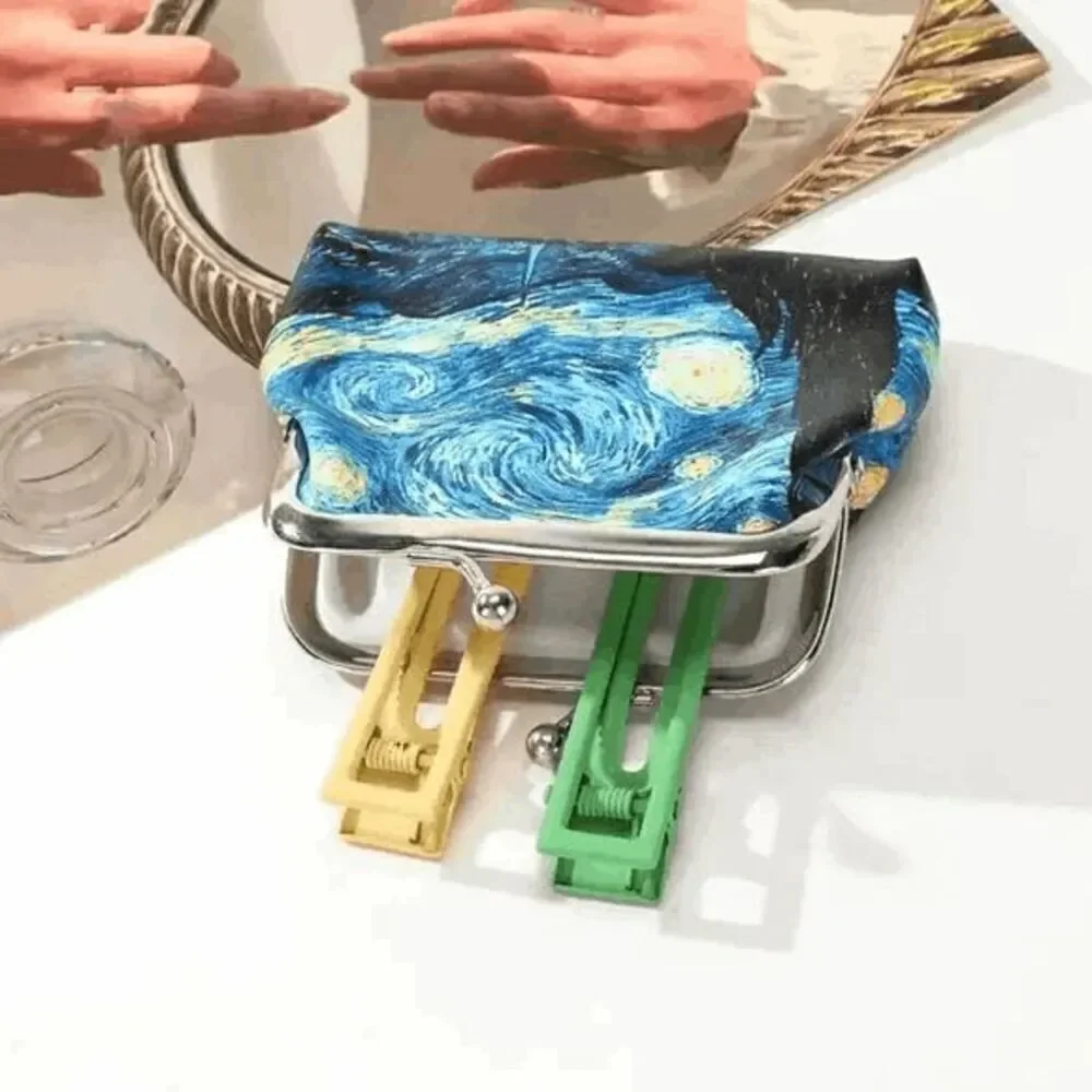 Vincent Van Gogh Starry Night Coin Lipstick Key Purse Bag
